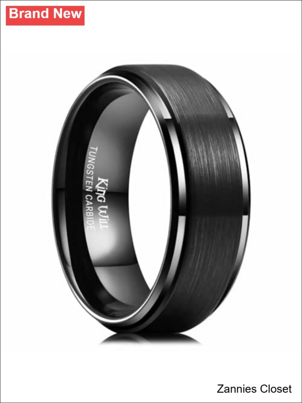 💍 King Will Men's Tungsten Carbide Wedding Band Ring Comfort Fit